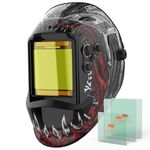 YESWELDER Large View Auto Darkening Welding Helmet, 1/1/1/1 True Color Solar Powered Welder Hood Mask with 4 Arc Sensors, Wide Shade 3/5-9/9-16 for TIG MIG ARC Cut and Grind