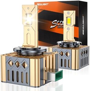 SEALIGHT D3S D3R Bulbs, 6000K Plug and Play HID Bulbs, Pack of 2