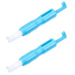 2Pcs Automatic Needle Threader Tool for Sewing Multi Functional Quick Needle Threading Tool for Home Sewing Machines Hand Sewing and Crafting Easy Thread Insertion Tool for Household Use