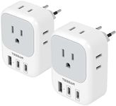 2 Pack European Travel Plug Adapter