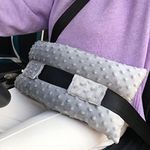 Hysterectomy Seatbelt Pillow Post Abdominal Surgery Myomectomy Pillows with Pocket for Ice/Hot Packs Breast Reduction Belly Incision Tummy Tuck C-Section Recovery Patients Gifts Minky Dot Grey