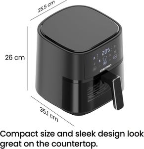 Chefman 3.75L Air Fryer – Black Oil-Free Healthy Cooking