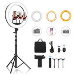 CXYP 18 inch LED Ring Light with Tripod Stand, 3200K-6000K Dimmable Selfie Ring Light with Phone Holder, Bluetooth Control, Carrying Bag for Smartphone, Makeup,Tiktok, YouTube, Vlog,Video