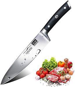 SHAN ZU Cuchillo de Cocina, Cuchillo de Chef 20cm, Cuchillo de Cocinero de Acero Inoxidable Alemán 1.4116, Mando de Madera Pakka