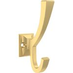 Franklin Brass B47250K-117-C Classic Edge 4 in. Coat and Hat Wall Hooks in Modern Gold (4-Pack)