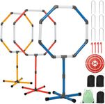 AMOEJOV Drone Obstacle Course Kit with Drone Landing Pad, 3 Different Hoop Sizes for FPV RC Racing Game Loop Gates, Easy to Build & Carry Competition Set with Separate Storage Bag,for Kids & Adults