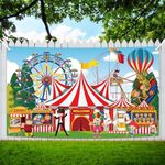 YQUQWN XtraLarge Carnival Backdrop Circus Backdrop for Carnival Decorations 72x44 Inch Welcome to The Carnival Banner Carnival Theme Party Decorations Circus Theme Party Decorations Circus Backdrop