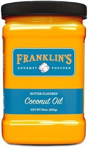 Franklin’s Gourmet Popcorn Butter Flavored Coconut Oil - 30 oz- Zero Trans Fat - Vegan & Gluten Free Movie Theater Popcorn Butter Oil