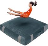 FINCOME 5'x 5' Crash Pads for Kids Sensory Gray Crash Pads with Foam Blocks Washable Cover Sensory Crash Pad for Climbing Gymnastics Sensory Pad for Sensory Tool, Schools, Sensory Therapy 60”x 60”