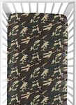 Sweet Jojo Designs Green Camo Fitted Crib Sheet for Baby and Toddler Bedding Sets - Camo Print