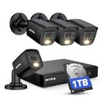 ANNKE 8 Channel 3K Lite H.265+ AI DVR CCTV Camera System with 1TB Hard Drive, 4X 2MP Color Night Vision Security Camera Outdoor, Human/Vehicle Detection, Email Alert with Images, IP67 Waterproof