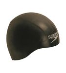 Speedo Unisex Aqua V Drag Reducing Racing Swim Cap for Men and Women - Black