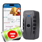 Winnes Big Battery GPS Tracker TK918C Wireless Strong Magnetic Car Tracker No Monthly Fee Anti-Lost Real-time Location Tracking with Smartphone,Computer, SMS 4G Global Monitor Tracker