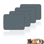 Mooydee 4 Pack Guinea Pig Cage Liners Washable Guinea Pig Bedding Reusable Waterproof Super Absorbent Guinea Pig Pee Pads Anti Slip Mat for Small Animals Rabbit Hamster Rat - 24" x 18"