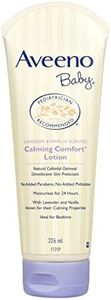 Aveeno Baby Calming Comfort Lavender and Vanilla Scented Sensitive Moisturising Lotion 226mL| Helps soothe| Moisturise and protect delicate dry skin| - Non-greasy & fast absorbing formula