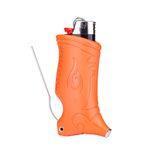 Toker Poker - Bic Lighter Case Multi Tool 2.0 - Orange, All Inclusive Tool for Camping and Other