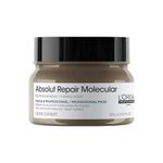 L'Oréal Professionnel Absolut Repair Molecular Deep Repairing Rinse-off Cream Mask for Damaged Hair - 250 ml | Repairs Very Damaged Hair and Restores Strength With 2% Peptides Bonder & 5 Amino Acids