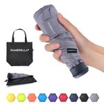 RUMBRELLA Mini Umbrella Small UV Umbrella Fast Dry and Ultra Lightweight, Grey