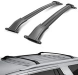 DNA MOTORING PT-ZTL-8025 Pair Aluminum Car Roof Rack Cross Bars Compatible with 15-18 Suburban Tahoe Yukon XL Escalade ESV,Black