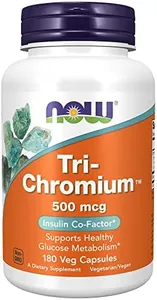 NOW Supplements, Tri-Chromium™ 500 mcg with Cinnamon, Insulin Co-Factor*, 180 Veg Capsules