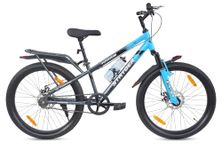 Tata stryder Harris Cycle in 24" Wheel Size with Extra Fat Tyres of 24 * 2.40 with Integrated Carrier with Dual disc Brakes with Water Decals Stickers for Age Group 9 to 12 Years