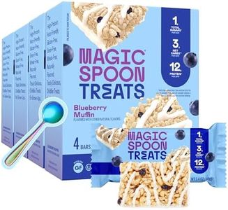 MAGIC SPOON Treats - High Protein, Low Carb, Keto Friendly, Low Sugar, Gluten Free, Crispy Protein Bar Cereal Bar, On-The-Go Healthy Snack (Blueberry Muffin, 16 Bars)