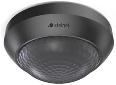 Steinel Motion Detector is 360-3 Black, 2000 W Capacity, 360° PIR Sensor, 12 m Range, LED Suitable, Ceiling Mounting