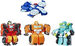 Playskool Heroes Transformers Rescue Bots Academy Academy Rescue Team Pack, 4 Collectible 4.5-inch Converting Action Figures, Toys for Kids Ages 3 and Up