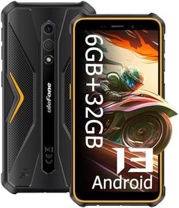 Rugged Phone Canada, Ulefone Armor X12 Rugged Smartphone, Android 13 Go, 6GB+32GB up to 256GB Extension, 5.45 inch HD+ Screen, 13MP Rear Camera, 4860mAh, 3-Card Slot, NFC, OTG, Orange