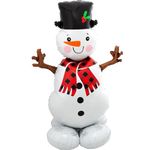 amscan 55" Anagram Snowman Airloonz Foil Balloon, Multicolor