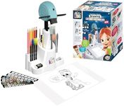 Buki Kids Drawing Projector with Adjustable Height & Focus - Art Projector for Drawing, 30 Images, 200 Decorations, 12 Pencils, 8 Markers - Unlimited Image Reproduction - Sketch and Tracing Set 6+