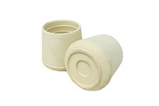 Shepherd Hardware 9225 1-1/2-Inch Inside Diameter Rubber Leg Tips, 2-Pack, Off-White -89225