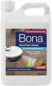Bona Wood Floor Cleaner for Mopping Robots and Vacuums - Biobased Formula - Timber Floor Cleaning - Special Concentrated Formula For Wooden Floors - Quick-drying and Streak-free - 1.1L