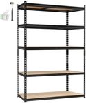 Heavy Duty Garage Shelving Units,5-Tier Adjustable Storage Shelves,48 x 18 x 72 Inch,Loads 2000 LBS,Adjustable Garage Storage Shelving, Metal Storage Utility Rack Shelf Unit