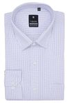 Full Sleeve Shirt for Men - Regular Fit Shirts - Checked Gents Shirts - Office Shirts for Men - White & Blue 2 Checkered Mens Shirt - 42 XL Size Mens Shirt - Premium Official Formal Check Man Shirt