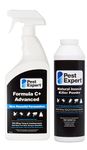 Pest Expert Flea Killer Spray 1ltr and Flea Killer Powder XL pack size 300g - Formula 'C' Flea Spray and Natural Flea Powder (HSE approved and tested - professional strength product)