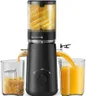 Juicer Machines, TUUMIIST Cold Press Juicer with 5.3" Extra Large Feed Chute Fit Whole Fruits & Vegetables Easy to Clean, High Juice Yield, BPA Free (Black)