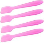 100PCS Facial Mask Spoon-Plastic Disposable Mini Cosmetic Spatula Scoop Face Mask DIY Accessories (Pink)