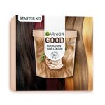 Garnier Good Permanent Hair Dye Premium Starter Kit, 7.0 Almond Creme Dark Blonde, Up To 100% Grey Coverage, 8 Weeks Long-Lasting Colour, No-Drip Application