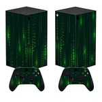 PlayVital Messy Code Custom Vinyl Skins for Xbox Series X, Wrap Decal Cover Stickers for Xbox Series X Console Controller