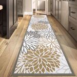 HEBE Farmhouse Runner Rug for Hallways 2x10Ft Non Slip Laundry Room Rug Runner Floral Area Rugs Runners for Kitchen Bathroom Bedroom Floor Carpet Runners for Hallways Entryway