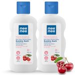 Mee Mee Foamy Baby Mild Bubble Bath | Pk of 2 (400ml Each) With Cherry & Fruit Extracts | Tear-Free Formula | Moisturizes and Soothes Skin | Natural Head to Toe Baby Wash Dermatologically Tested