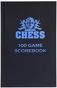 WE Games Chess Scorebook & Chess Notation Book - Black Hardcover Chess Books with 100 Pages, Ideal Chess Score Sheets for Clubs & Tournaments