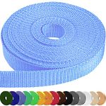 TECEUM 1 Inch Webbing – Baby Blue – 10 Yards – 1” Webbing for Climbing Outdoors Indoors Crafting DIY nw