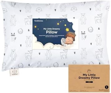 KeaBabies Toddler Pillow with Toddler Pillowcase, Jumbo 51X35cm - Soft Organic Cotton Pillow, Kids Pillow for Sleeping, Machine Washable Pillows, Toddler Bed Pillows, Travel Pillow (KeaFriends)