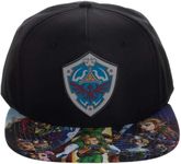 Bioworld - Zelda Video Game Black Sublimated Print Bill Adjustable Hat