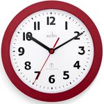 Acctim 74314 Parona, Red Radio Controlled Wall Clock, 23cm Diameter