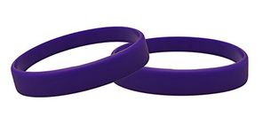 Silicone Wristbands Pack Of 10 Choice Of Colours (Purple)