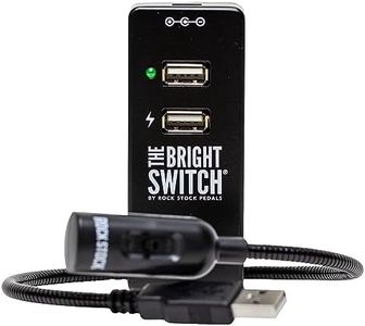 The Bright Switch - Compact USB Light and Charging Station for Pedal Boards - Gooseneck LED Lamp & 9V DC Power Supply - Light Up Your Set Up in Dark Venues & Charge Your Devices