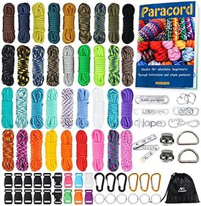 MONOBIN Paracord, 550 Paracord Combo Kit with Instruction Book - 36 Colors Multifunction Paracord Ropes and Complete Accessories for Making Paracord Bracelets, Lanyards, Dog Collars (36 Colors-B)